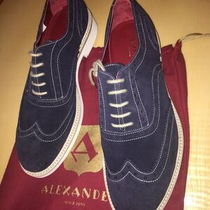 Alexander Nicolette 1910 Oxford Shoes Leather 41.5 Italian JARDO BROGUE Borrelli